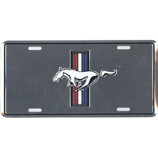 GE Polished Aluminum Mustang Lisence Plate 12'' x6''